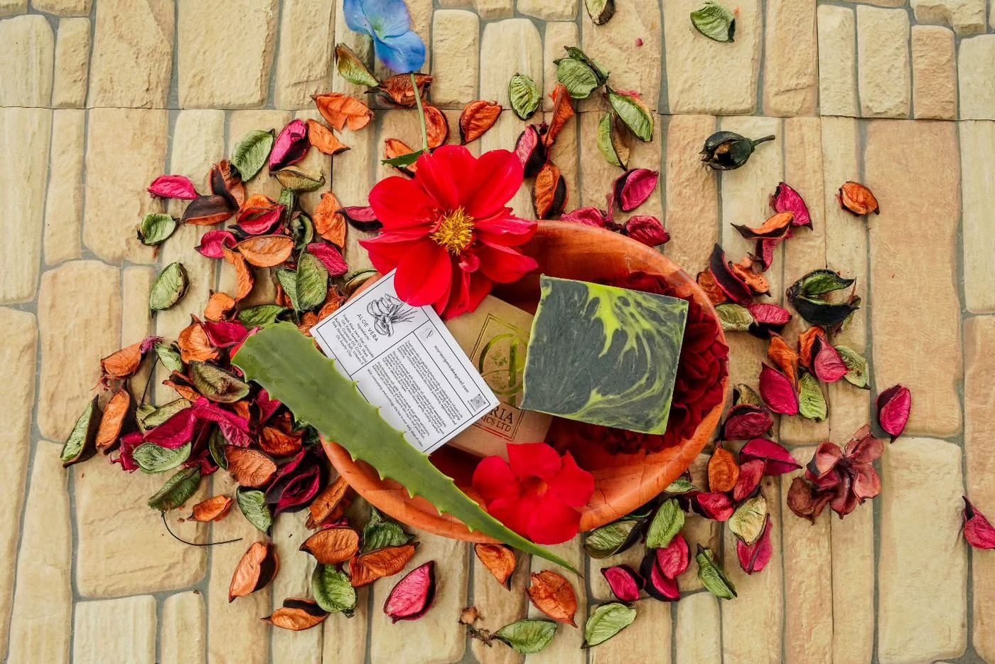 Charcoal and Aloe Vera cleansing soap bar