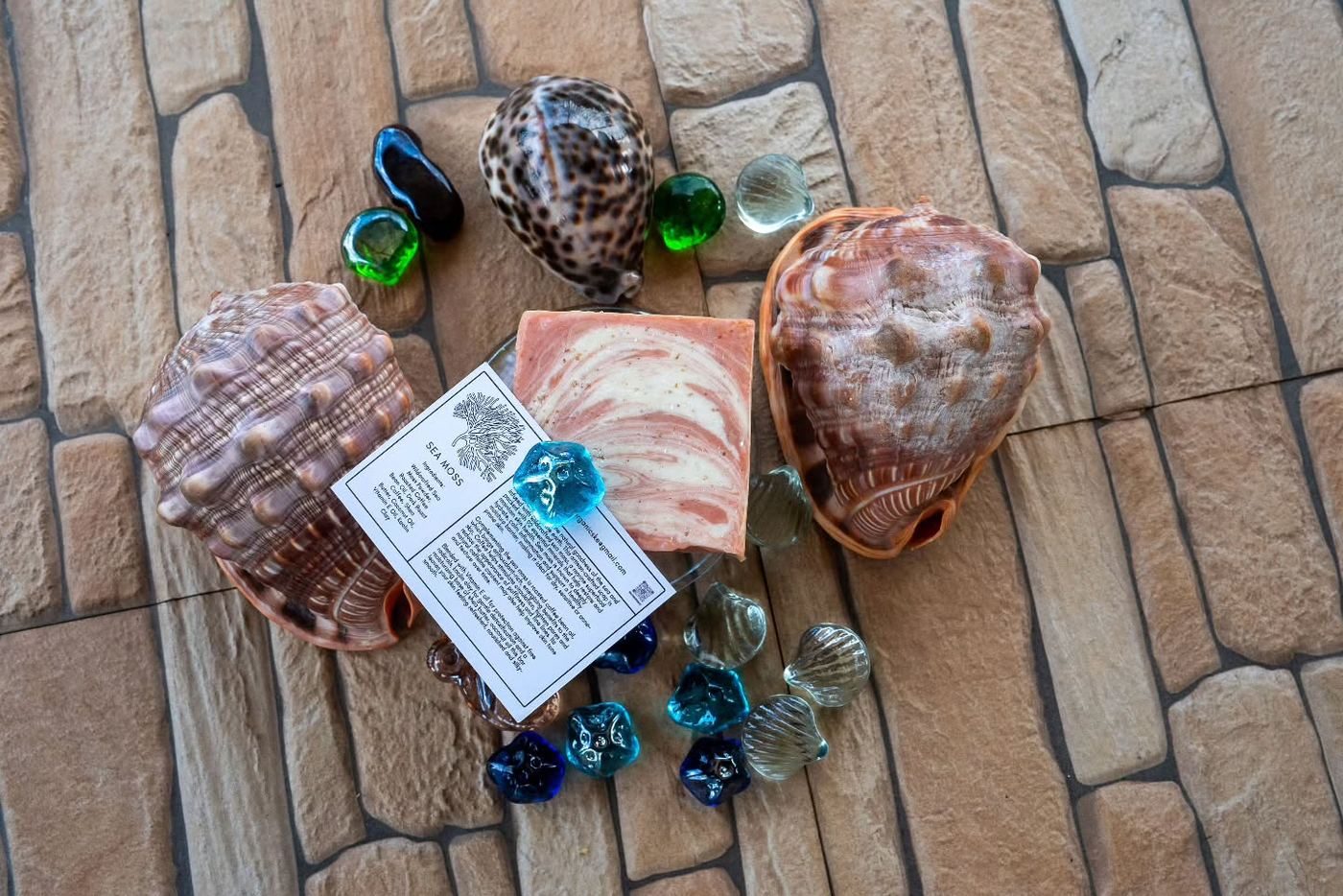 Sea Moss Glow handmade soap bar